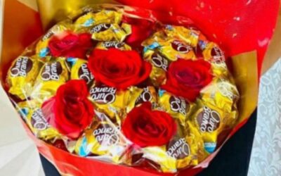 buquê de bombons Ouro Branco da marca Lacta.