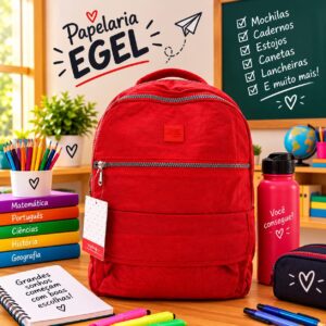 MOCHILA JUVENIL LISA VERMELHO YEPP