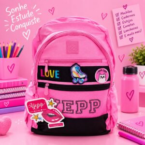 MOCHILA COM PATCHES EM VELCRO YEPP
