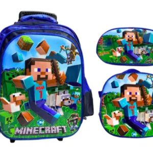 MOCHILA KIT PERSONAGENS MINECRAFT 3D - BIG
