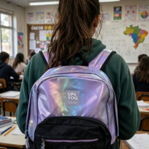 MOCHILA METALIZADO LILAS UP4YOU
