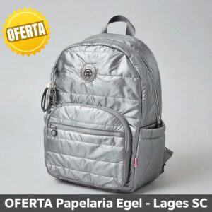 MOCHILA METALICA PRATA FUSECO