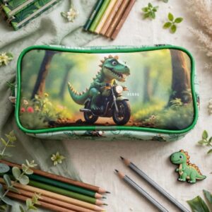 ESTOJO ESCOLAR DINO MOTO 2 ZIPER AC BAG