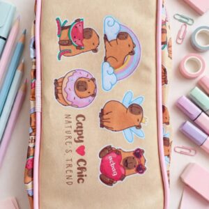 ESTOJO ESCOLAR CAPIVARA 2 ZIPER AC BAG