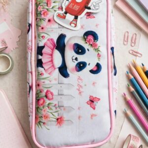 ESTOJO ESCOLAR PANDINHA 2 ZIPER AC BAG